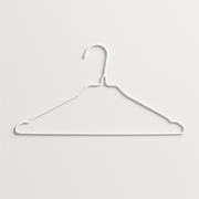 MK-43 - White - Metal Coat hangers with Notch 1.8mm thickness white