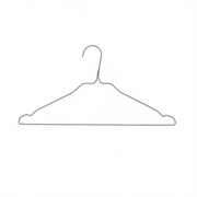 MK-43 - Silver - Metal Coat hangers with Notch 2.2mm thickness